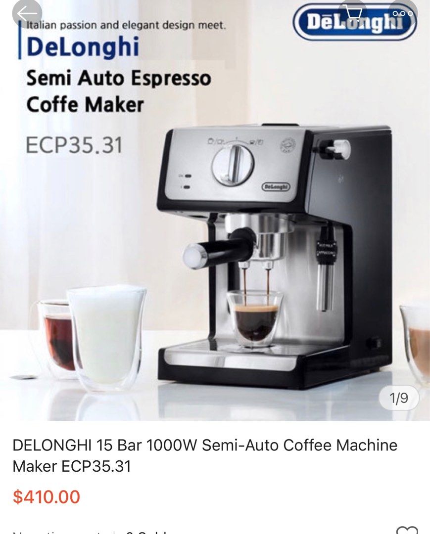 Delonghi coffee machine ECP35.31, TV & Home Appliances, Kitchen