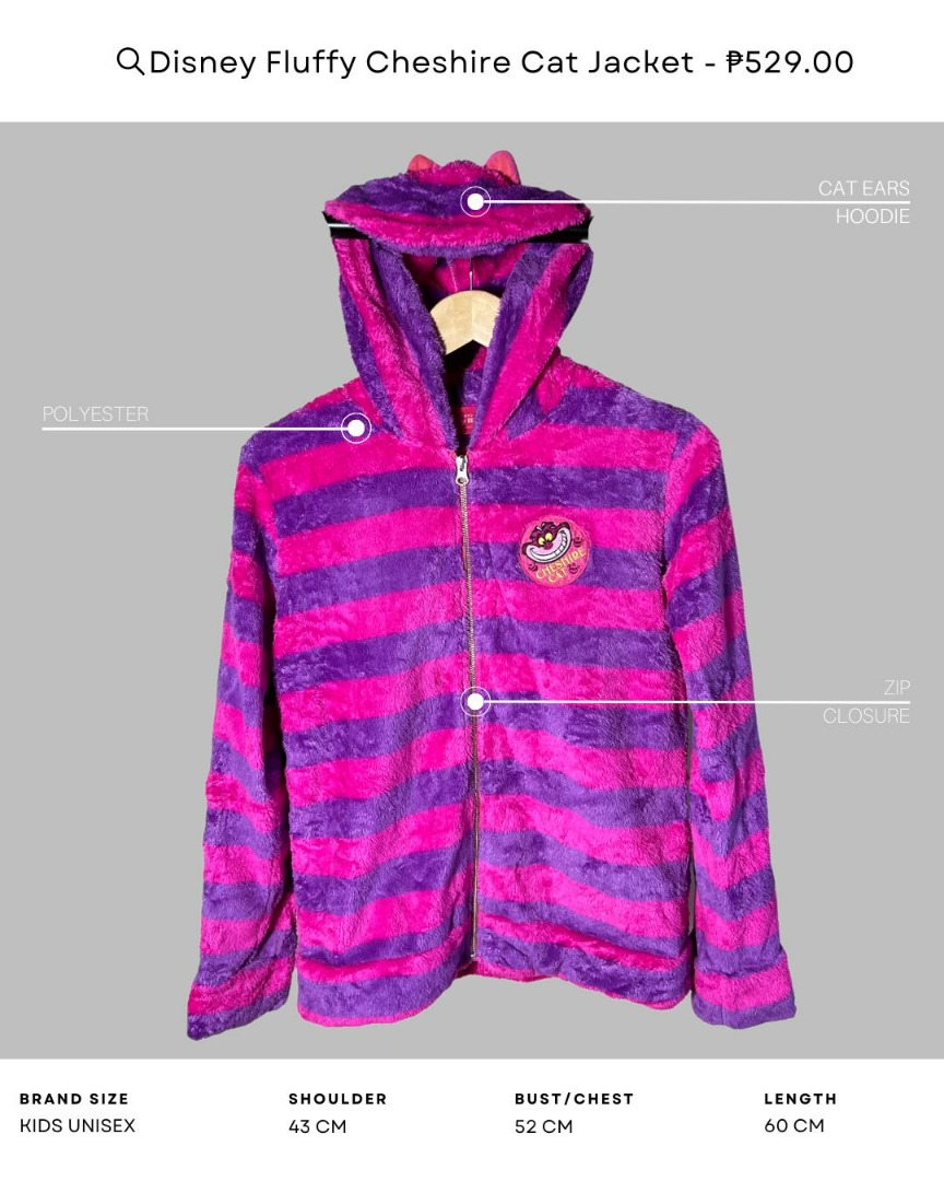 Disney Fluffy Cheshire Cat Jacket ₱529.00, Babies & Kids, Babies