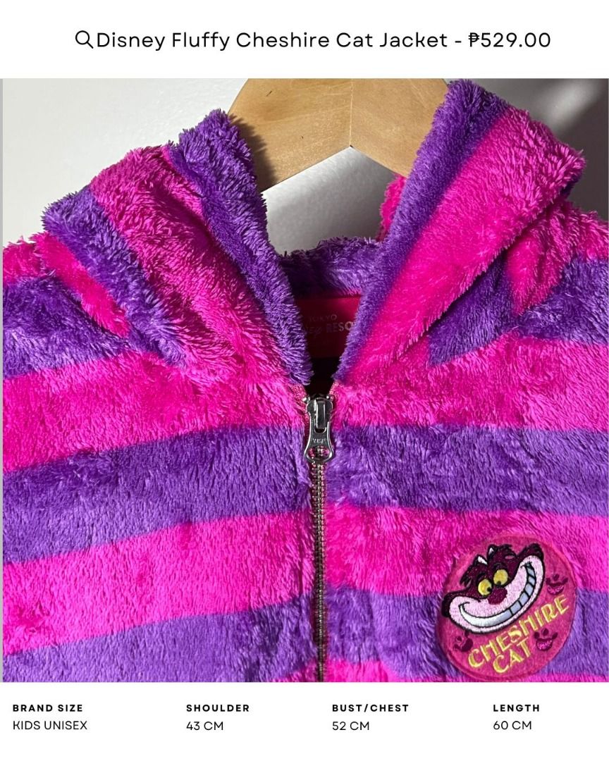 Disney Fluffy Cheshire Cat Jacket ₱529.00, Babies & Kids, Babies