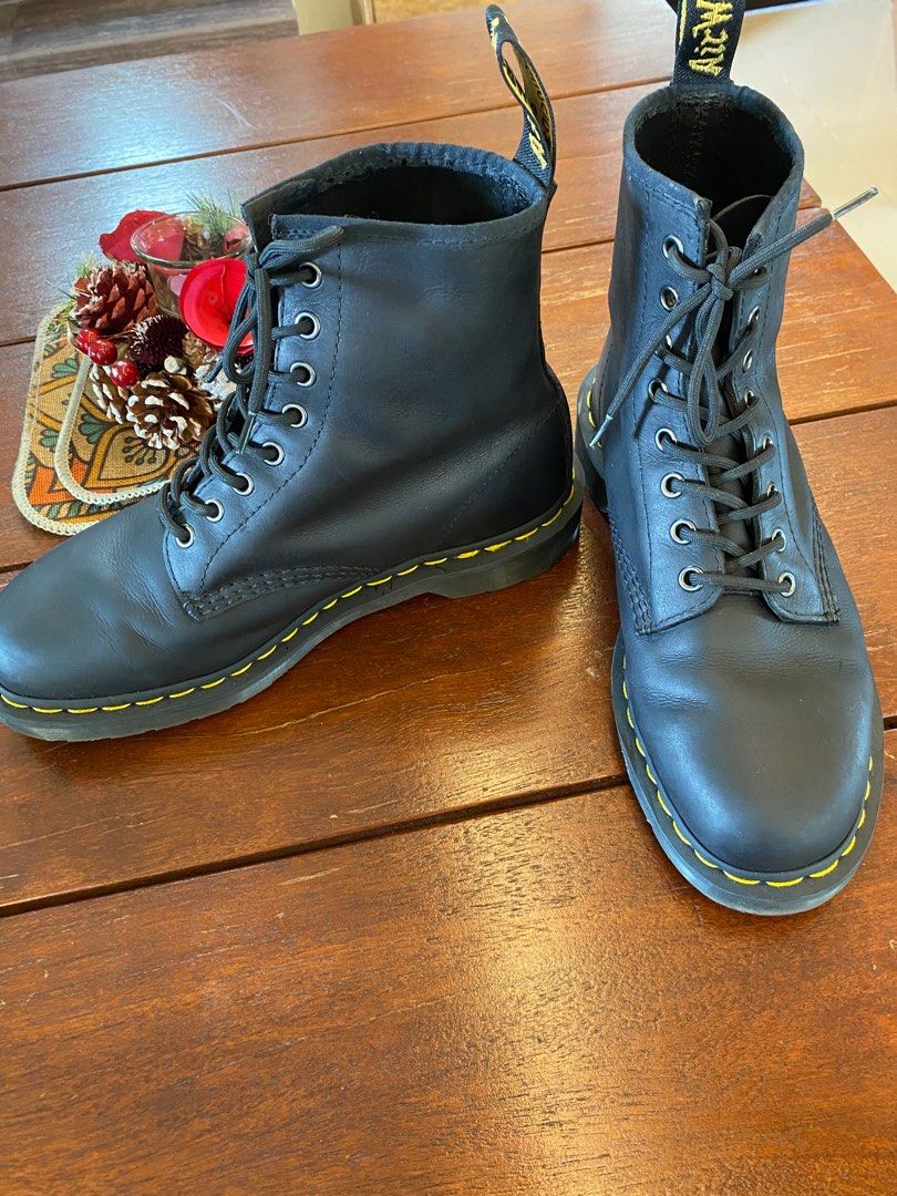 Matte black doc martens mens hot sale