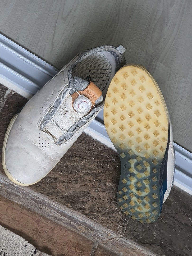 ECCO S 3 Spikeless Leather Golf Shoes for Sale Sports Equipment