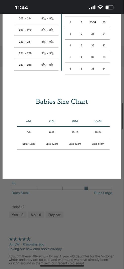 Emu australia sizing outlet