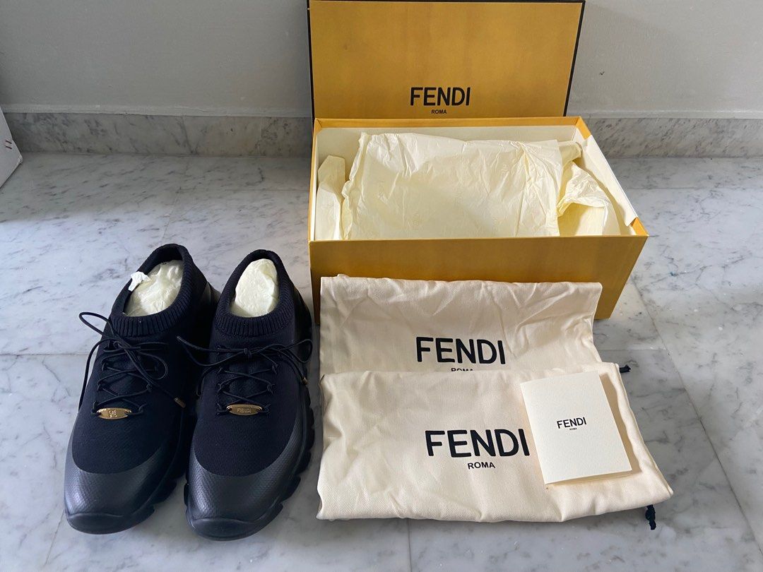 Fendi Low Top Sneakers - Black, Luxury, Sneakers & Footwear on Carousell