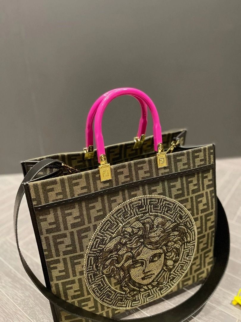 fendi x versace sunshine tote, Luxury, Bags & Wallets on Carousell