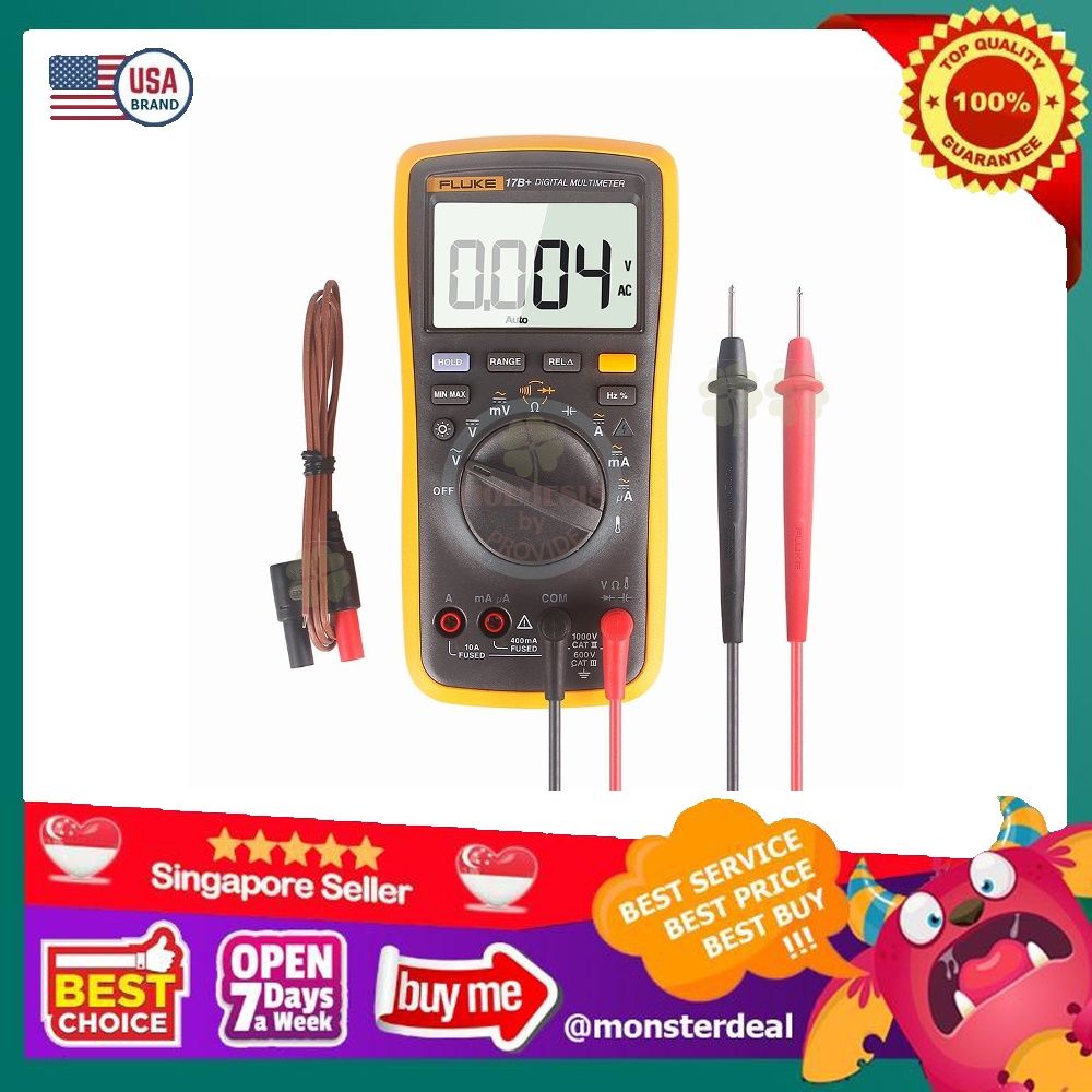 FLUKE 17B+ Digital Multimeter w/ Temperature  Frequency (CARRYING CASE  INCLUDED), TV  Home Appliances, Electrical, Adaptors  Sockets on Carousell