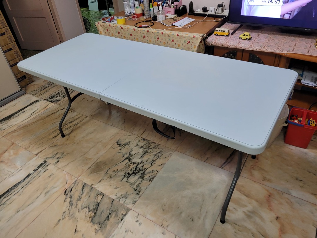 Foldable Table 120x60x72cm (WxLxH) HDPE Portable Folding Table Travel