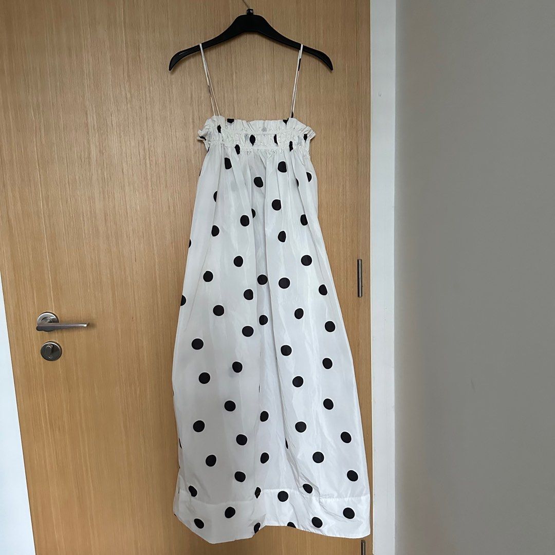 Ganni polka dot best sale dress