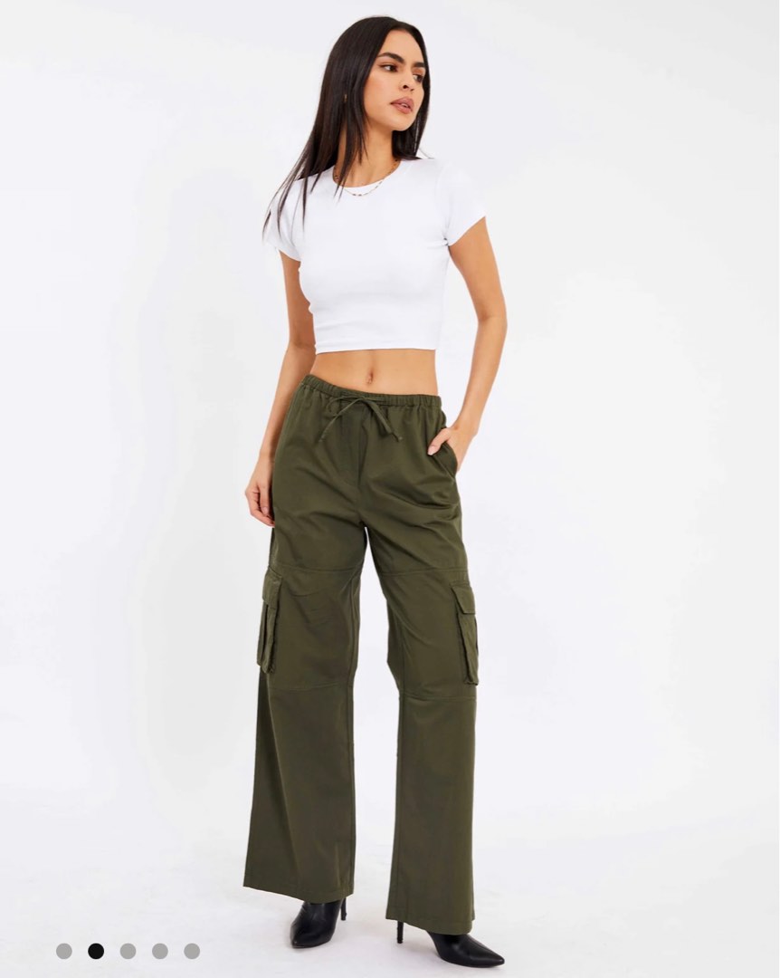 Glassons Navy Green Cargo Pants, Women's Fashion, Bottoms, Jeans
