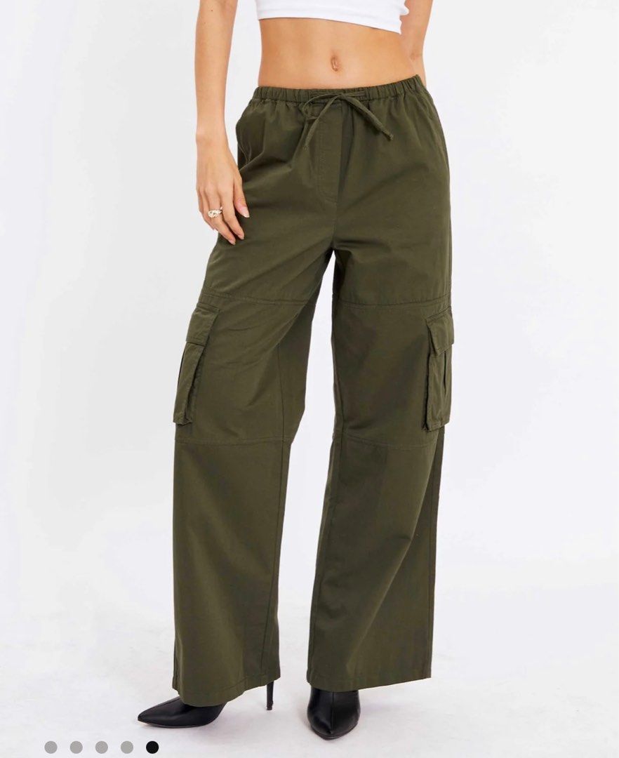 Glassons Navy Green Cargo Pants, Women's Fashion, Bottoms, Jeans