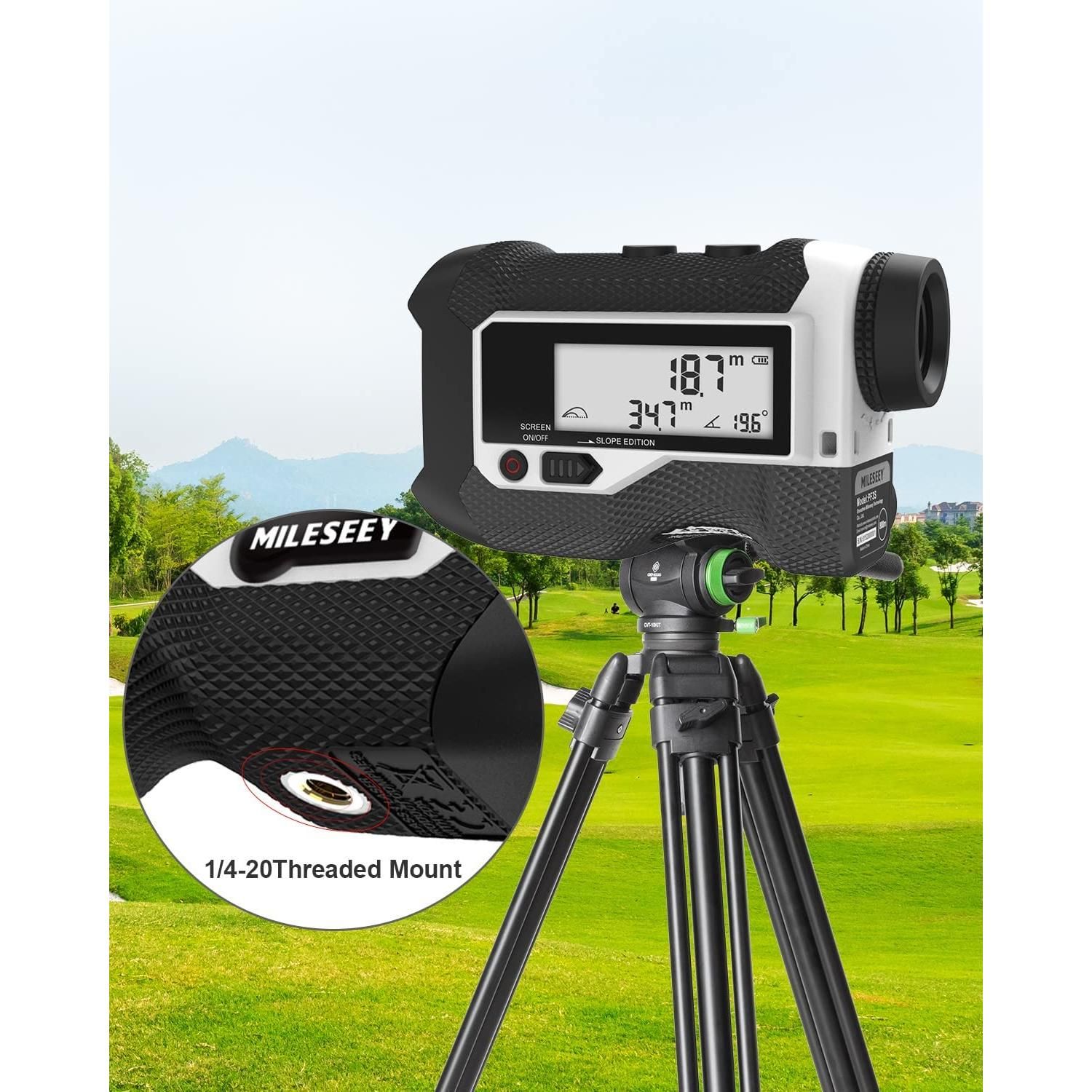 Golf Rangefinder,MiLESEEY Range Finder Golfing with Slope Switch for