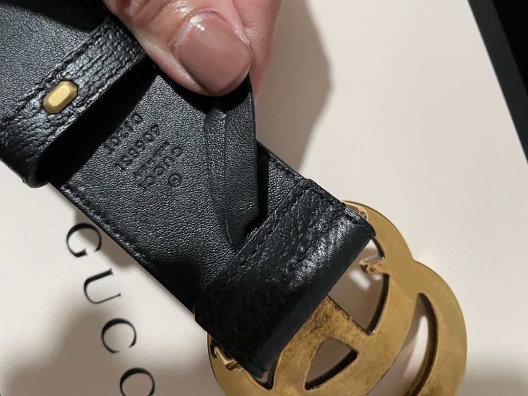 Gucci wide Leather Belt Women s Fashion Watches Accessories