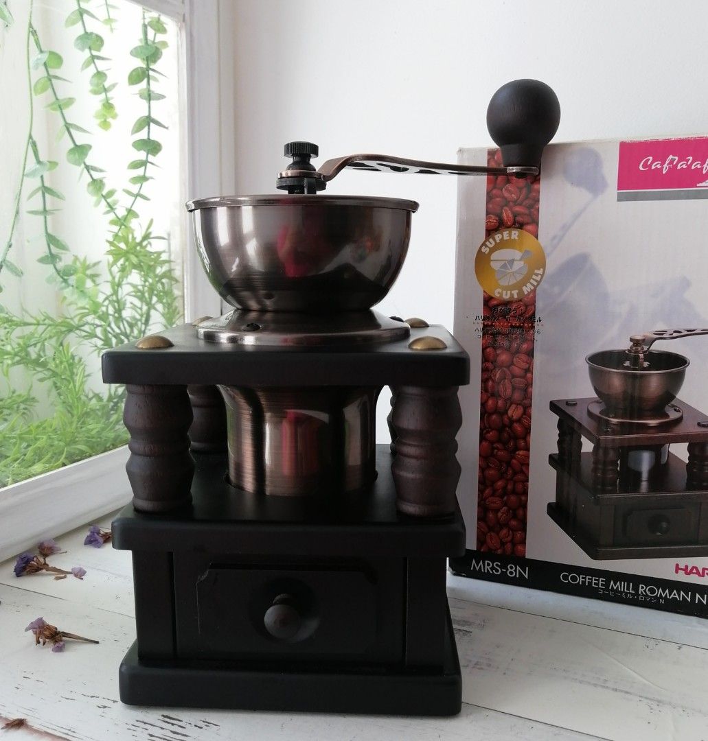 Hario classic coffee grinder wooden steels, Furniture & Home Living