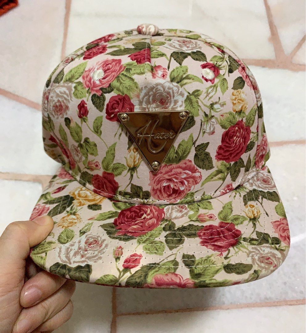 Clearance Hater SnapBack Taiwan Based Unisex Designer Hat Rose Design Adjustable Hat