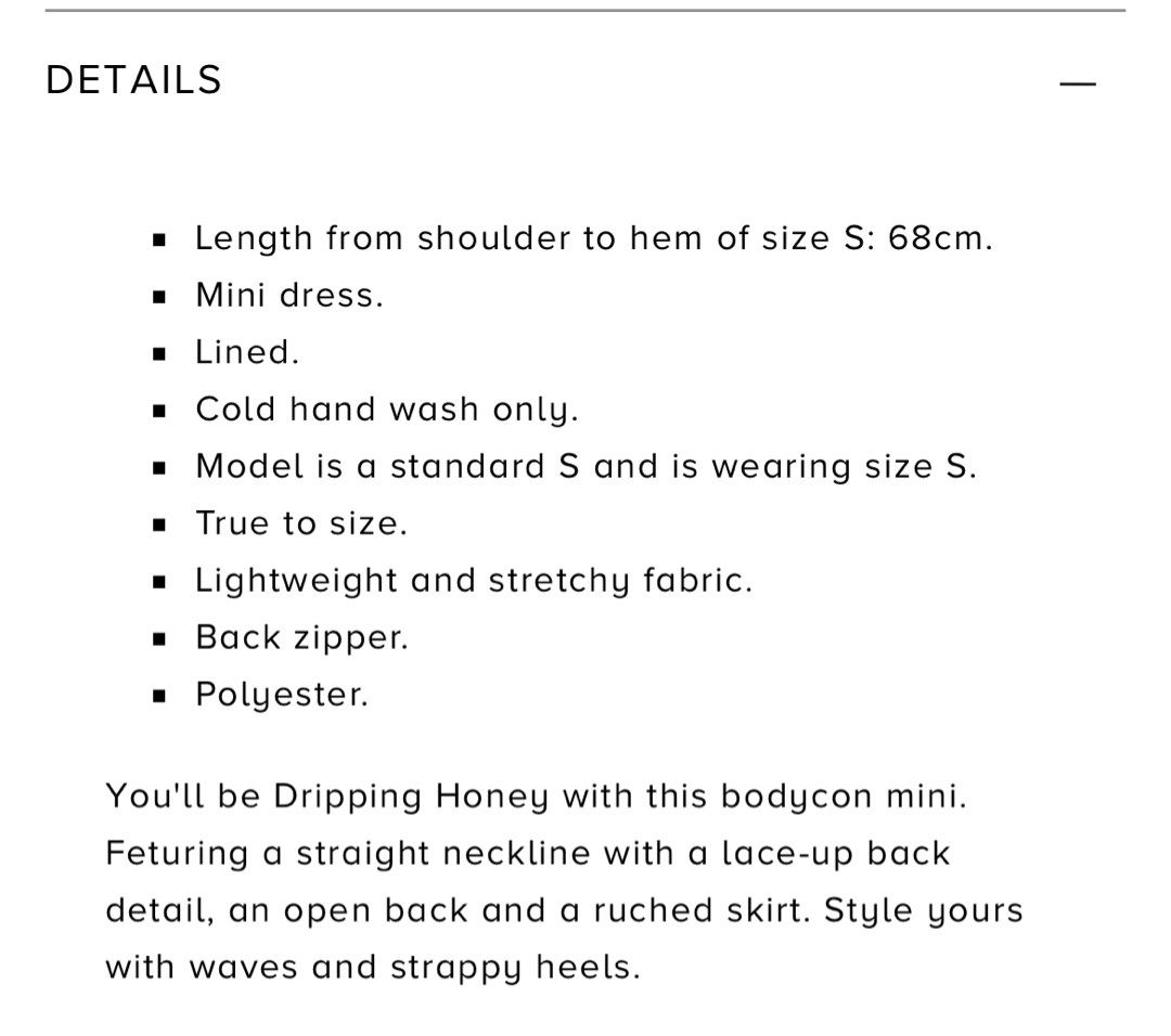 Hello Molly Dripping Honey Dress in White, Women's Fashion, Dresses