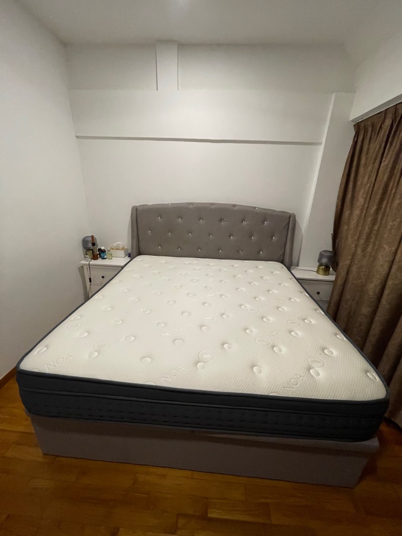 HEMNES Storage Bed Frame & NOA Luxe Mattress, Furniture & Home Living