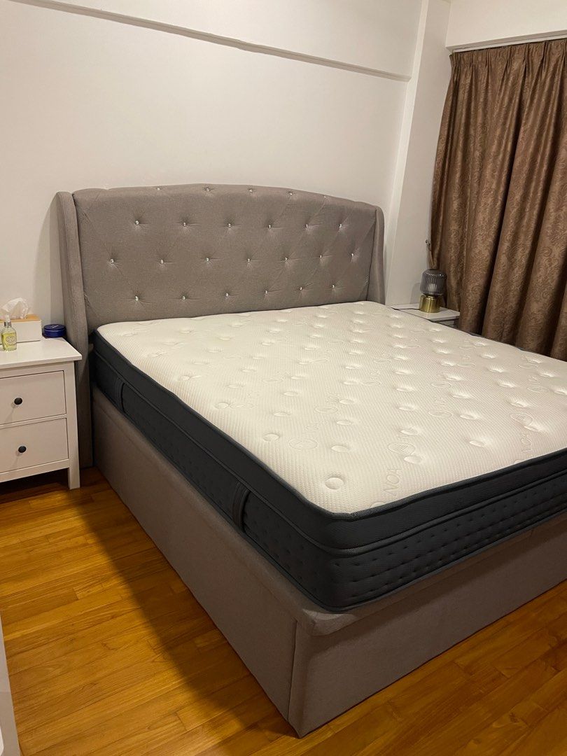 HEMNES Storage Bed Frame & NOA Luxe Mattress, Furniture & Home Living