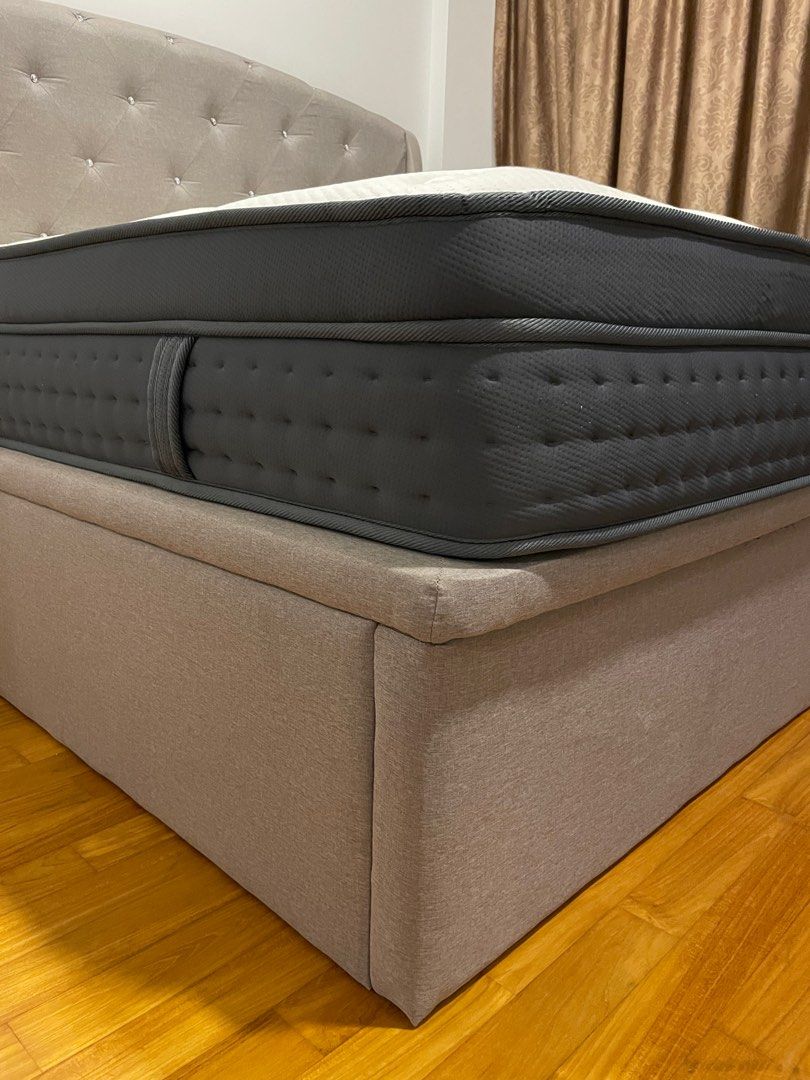 HEMNES Storage Bed Frame & NOA Luxe Mattress, Furniture & Home Living