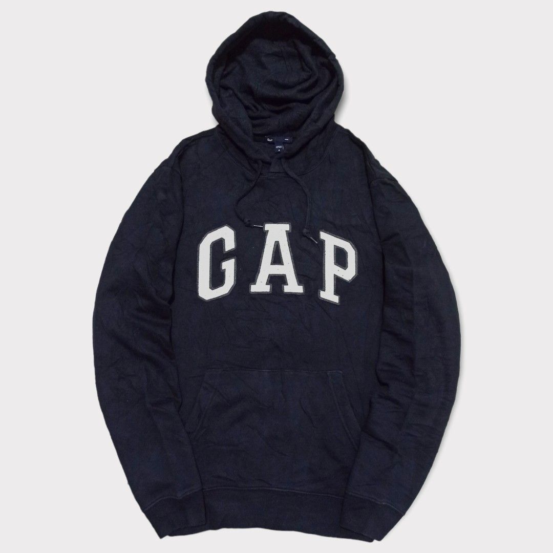 Hoodie GAP Embroidery, Fesyen Pria, Pakaian , Atasan di Carousell