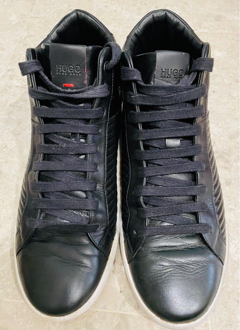 Hugo by Hugo Boss high top leather sneakers shoes size UK9 EU43