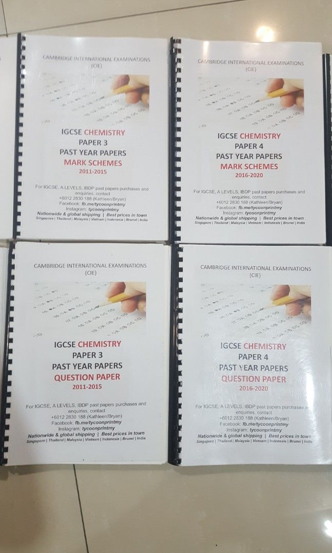 Igcse chemistry past year paper question paper mark schemes 2011