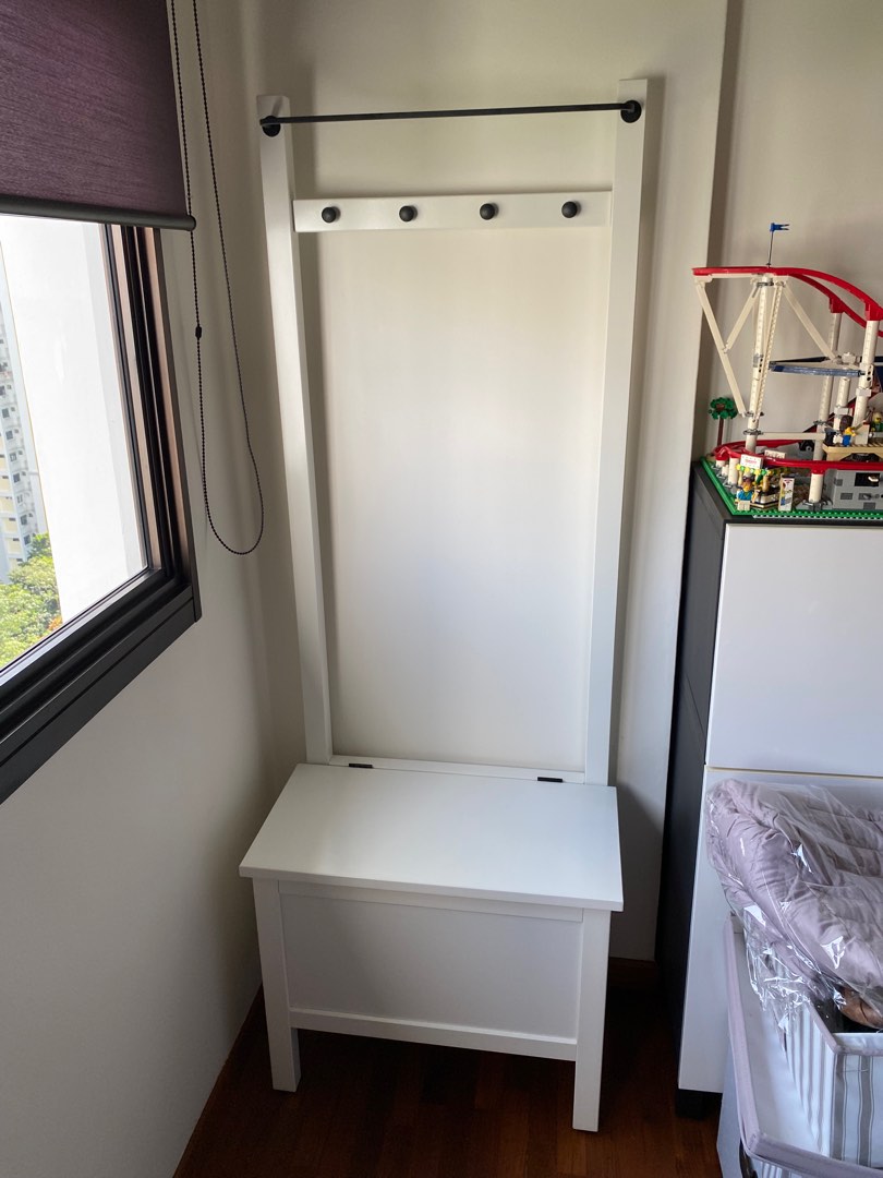IKEA Hemnes Storage bench with hooks, Furniture & Home Living