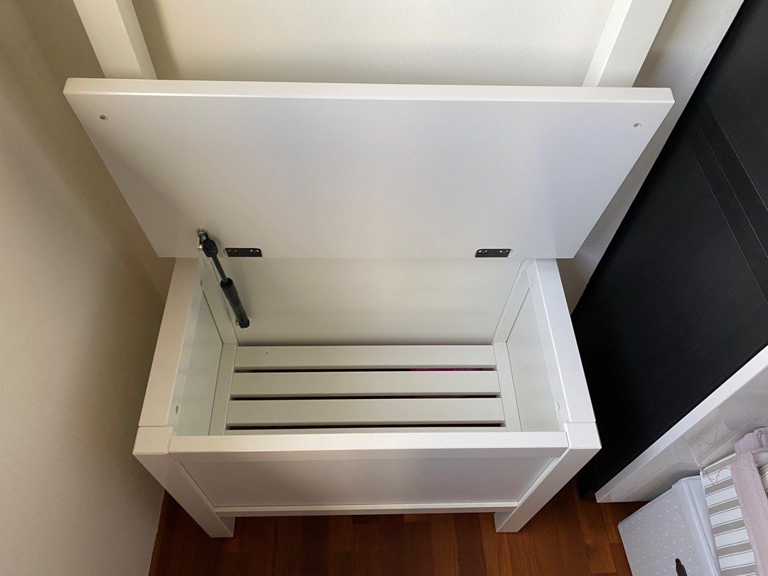 IKEA Hemnes Storage bench with hooks, Furniture & Home Living