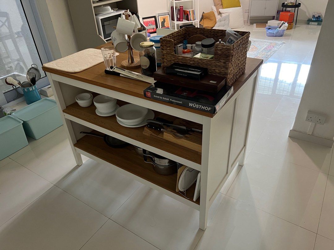 IKEA Kitchen Island Table, Furniture & Home Living, Furniture, Tables ...