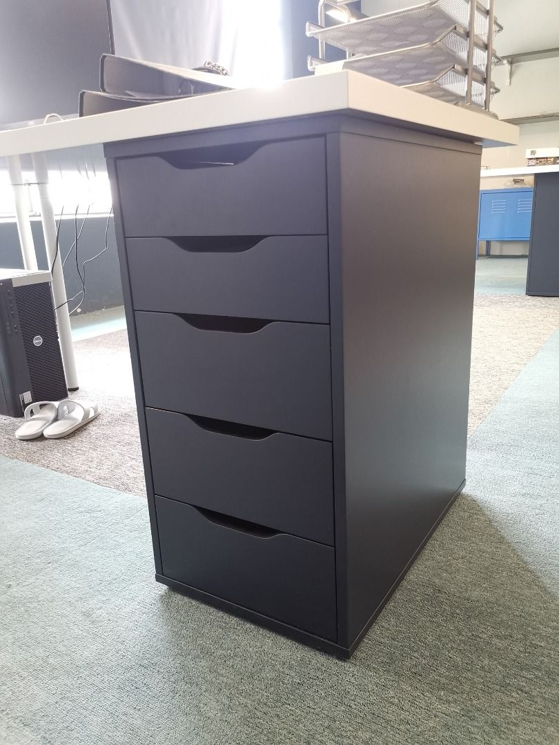 Ikea office drawer unit only ( navy blue colour ), Furniture & Home