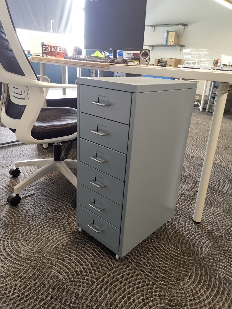 Ikea office drawer unit only ( vintage blue colour ), Furniture & Home