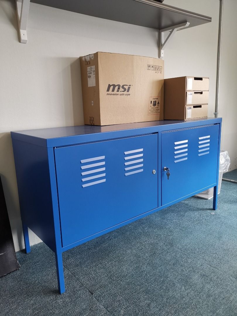 Ikea office filling with lock set unit only ( ocean blue colour