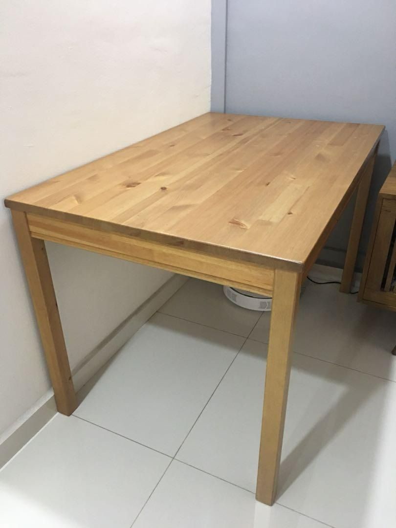 IKEA Solid wood dining table., Furniture & Home Living, Furniture