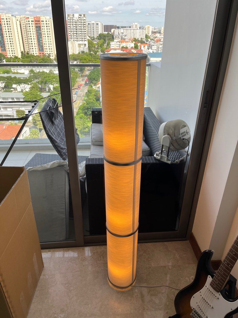 IKEA VIDJA floor lamp white 138cm, Furniture & Home Living