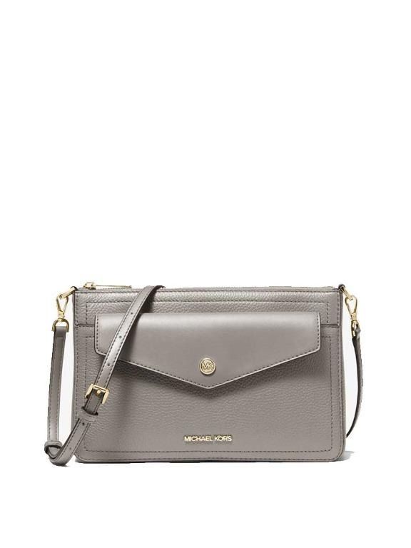 in stock 100 original original MICHAEL KORS Maisie Medium Pebbled Leather 3 in 1 Crossbody Bag grey Women s Fashion Bags Wallets Cross body Bags on Carousell