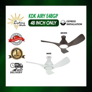 🔧Installation Available🔧 CHEAPEST KDK Ceiling Fan (E48GP)/ DC MOTOR / TRI-TONE LED LIGHT/ WITH REMOTE, WIFI AND APPS CONTROL / 3 ABS-G BLADE / 10 SPEED