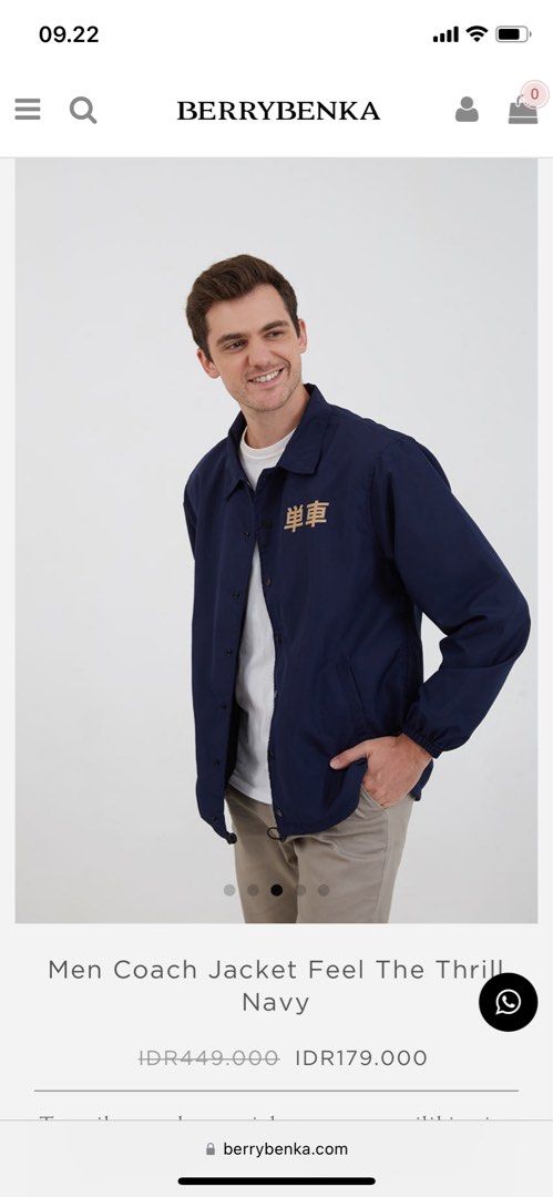 Berrybenka Coach Jacket Jaket Berrybenka, Fesyen Pria, Pakaian Atasan Di Carousell