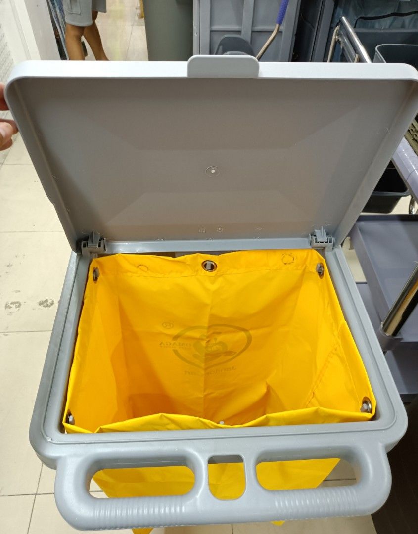 Janitor Cart Commercial Housekeeping Utility Cart with 3 Shelfs, 25