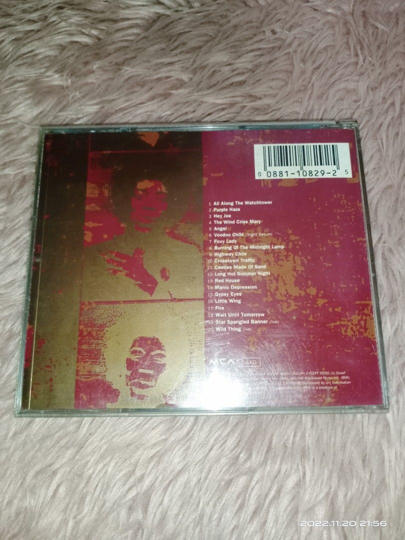 Jimi hendrix the ultimate experience cd album (Category: CDs & DVDs) located in Antipolo. Submitted by rllenrapnap (Listing ID 1198169150, Image 3). Description: jimi hendrix the ultimate experience cd album year 1993 working & tested good condition collectibles.