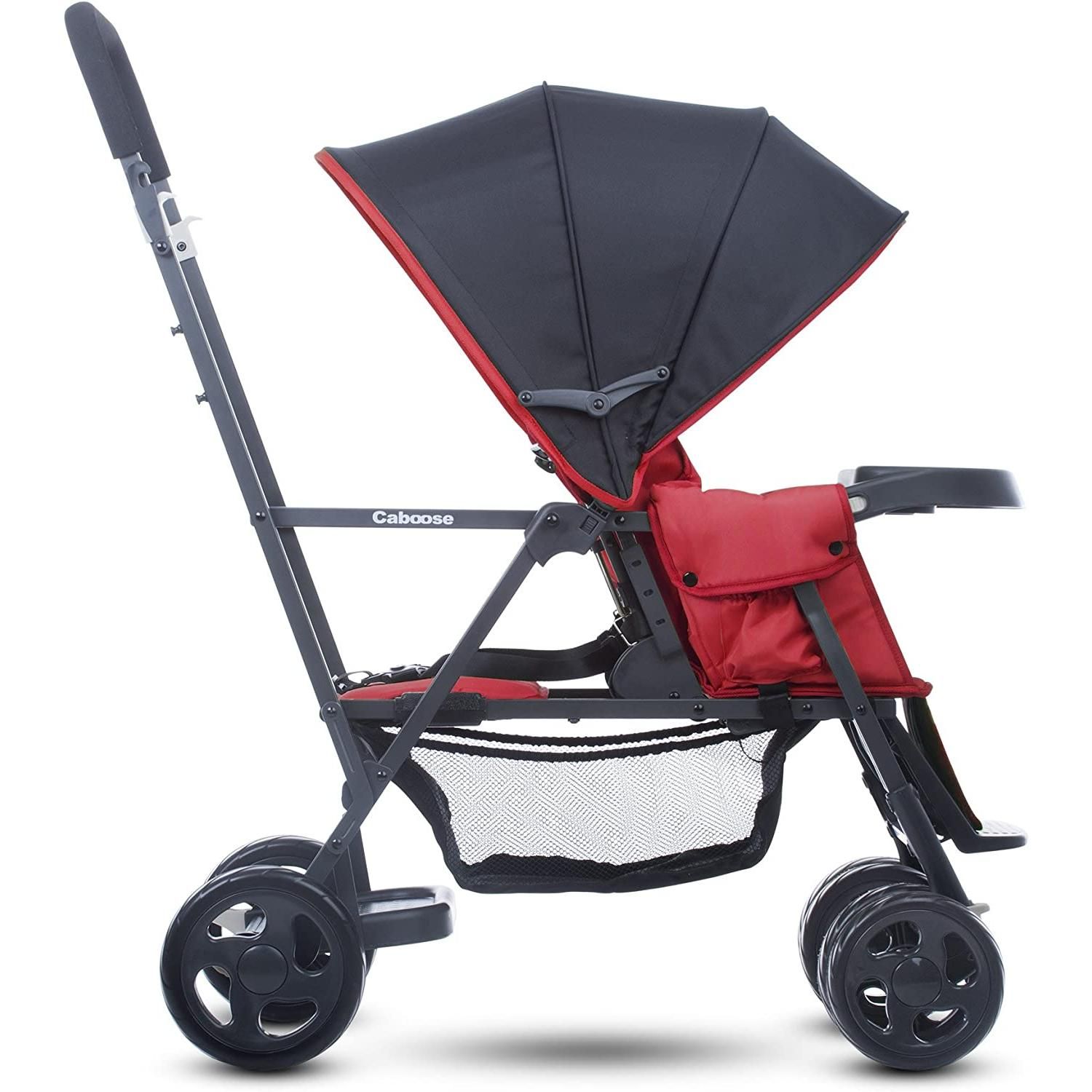 JOOVY Caboose Graphite Stroller Stand on Tandem Sit and Stand Red Babies Kids Going Out Strollers on Carousell
