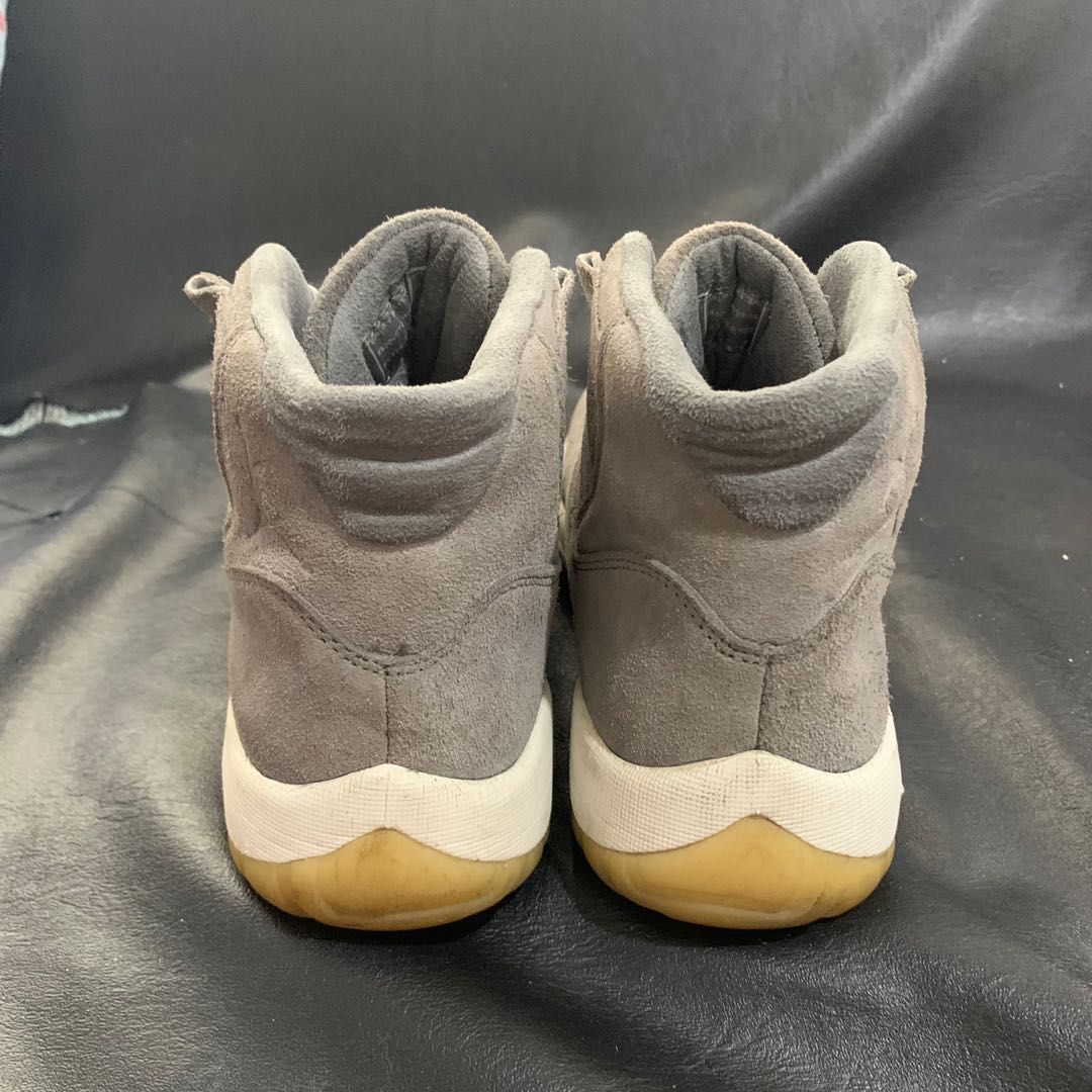 Jordan 11 on sale gray suede