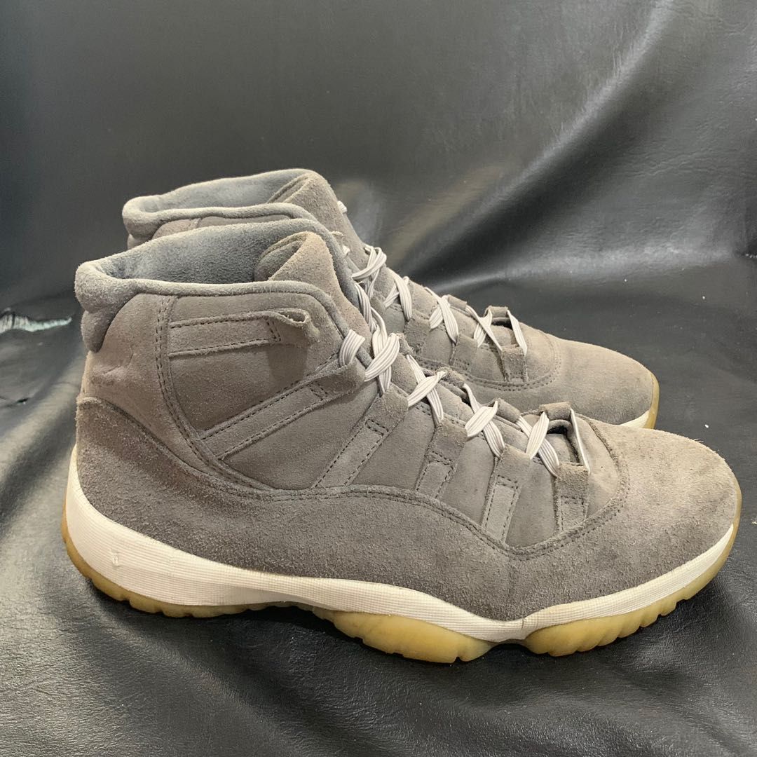 Jordan 11 sales cool grey suede