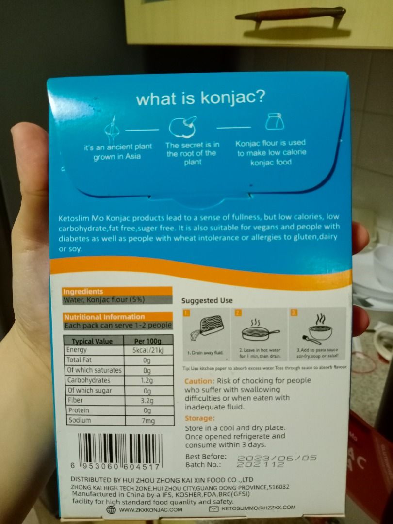 KetoSlim Mo Konjac Spaghetti / Udon Diet Keto Friendly Meal Replacement Noodles, Food & Drinks