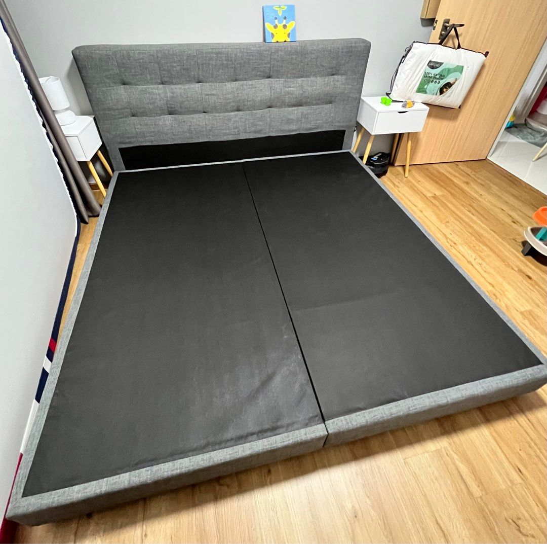 King Size Bed Frame (95 new), Furniture & Home Living, Furniture, Bed