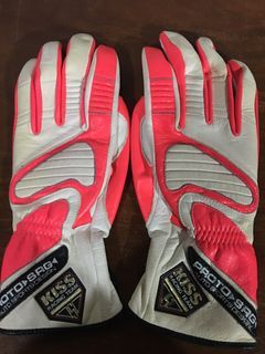 Kiss Racing Team Leather Gloves (Ladies)
