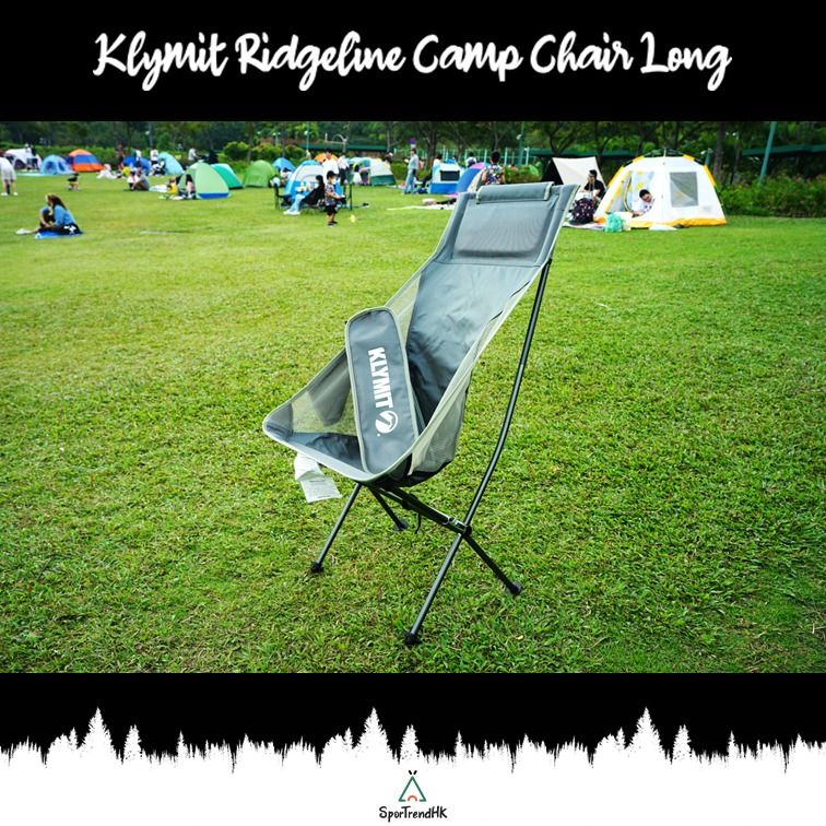 【Klymit Ridgeline Camp Long Chair 摺疊戶外露營高背椅】, 運動產品, 行山及露營 Carousell