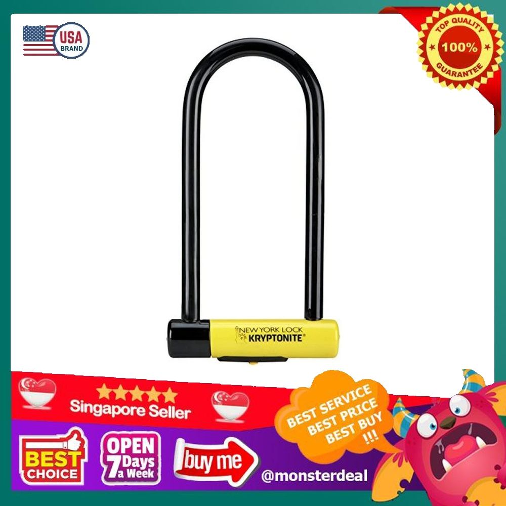 Kryptonite New York LS Heavy Duty Bicycle U Lock Bike Lock Sports