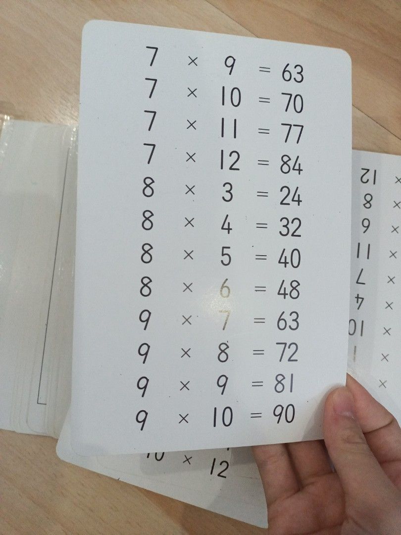 Kumon flash cards multiplication write and wipe, Hobbies &amp; Toys, Books ...