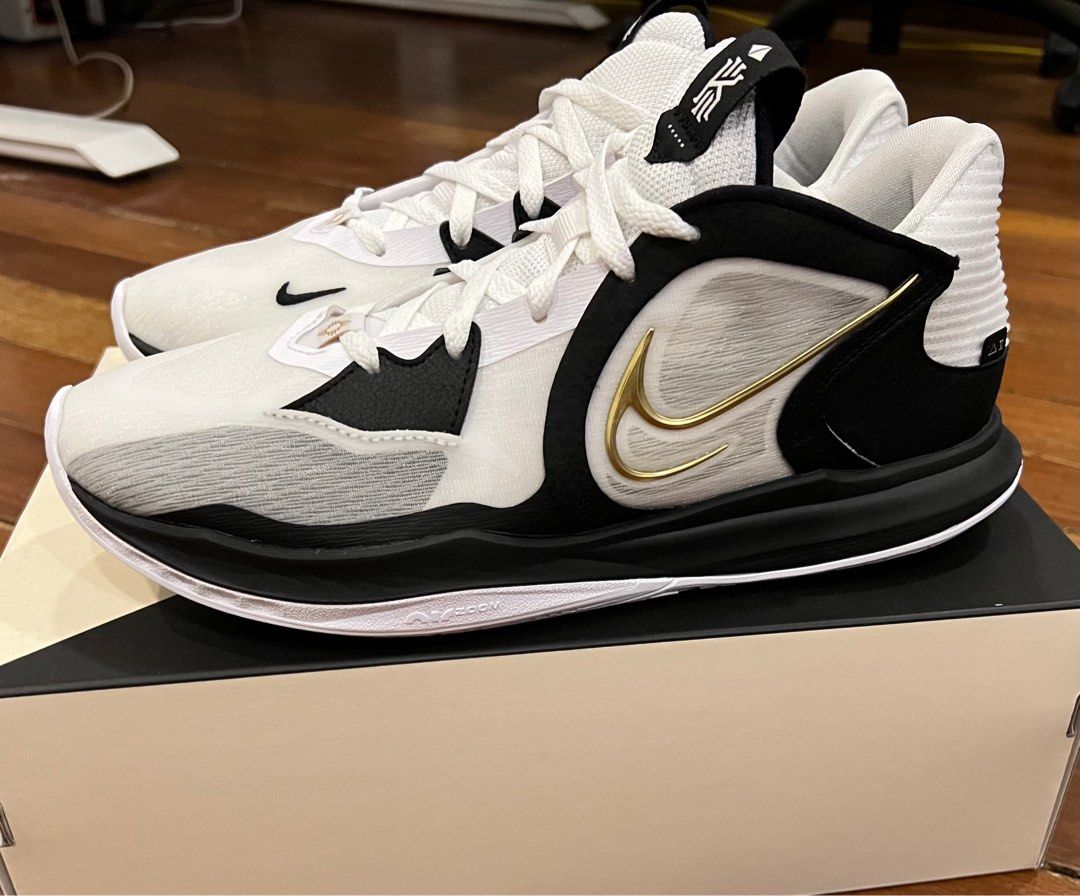 Kyrie 5 Low White Metallic Gold Black Authentic Men s Fashion