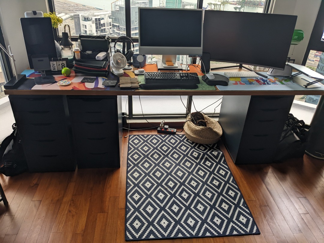Karlby desk with alex drawers deals
