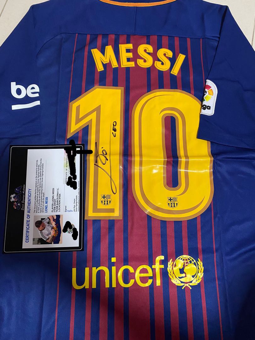 Lionel Messi Hand Signed Barcelona Jersey – StandWithUs