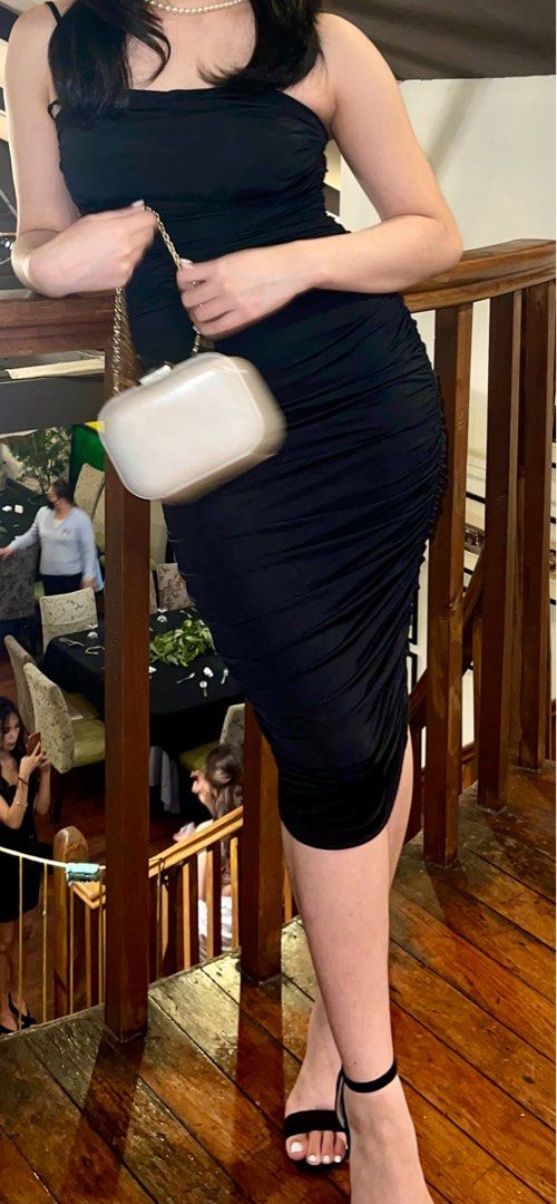 Lipsy Ruched Cami Dress in Black Women s Fashion Dresses Sets